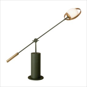 Abajur Viga 18X44X90Cm 01Xg9 Globo Ø12Cm - Usina 50040/1 (FN-F - Fendi Fosco, Branco (Fosco))