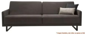 Sofa Grand Preto com Pes de Metal Preto 2 Lugares - 49485 Sun House