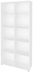 Estante Livreiro Clean com 8 Prateleiras Branco - Artany