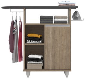 Tábua de Passar com Balcão 01 Porta Lis 107 cm - D'Rossi - Castanho