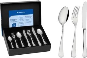 Faqueiro Tramontina Mônaco Aço Inox com Facas de Mesa Forjadas 42 Peças