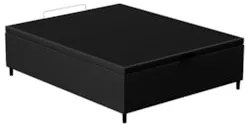 Base para Cama Box Baú Casal 138x188cm Hit Z04 Suede Preto - Mpozenato