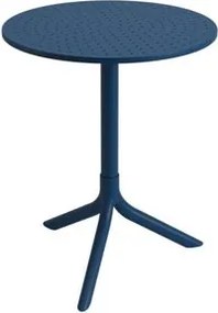 Mesa Redonda Livy Aurah 60x74,5cm Azul Petróleo em Polipropileno Plaxmetal