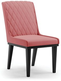 Cadeira Sala de Jantar Base Madeira Preto Sofia Suede D03 - D'Rossi - Rose