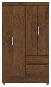 Guarda Roupa Ideal 4 Portas Plus Imbuia Rústico - Vila Rica Móveis