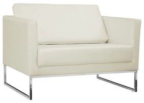 Poltrona Decorativa Julia 106cm PU Sintético Bege Claro G15 - Gran Belo