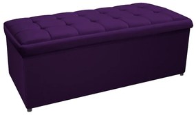 Calçadeira Copenhague 195 cm King Size Suede Roxo - ADJ Decor