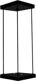 Kit Pendente Para Plafon Aluminio Preto Com Cabo 14Cm