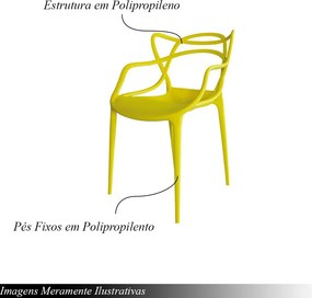Cadeira Externa de Plástico Reciclável Decorativa Amsterdam Amarelo L15 - Gran Belo