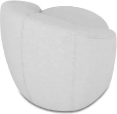 Poltrona Sala Giratória Redonda Kit 2 Steve Linho Cinza I01  - Mpozena