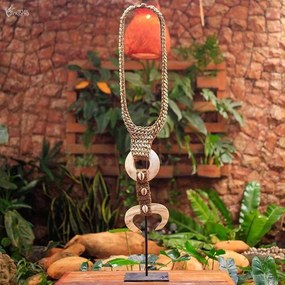 Colar Étnico Bali 99cm | Concha e Osso