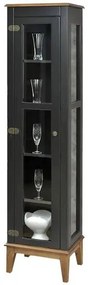 Cristaleira Remy 1 Porta de Vidro Cor Preta 43cm - 66586 Sun House
