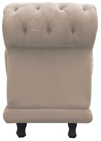 Kit 02 Recamier Barcelona Namoradeira Calçadeira Suede D'Rossi - Bege