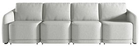 Sofá Cama Modulado Retrátil e Reclinável Decorativo Varsóvia 356cm Linho Cinza G33 - Gran Belo