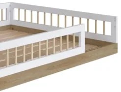 Cama Montessoriana Infantil 140cm Lumiar C06 Aveiro/Branco - Mpozenato