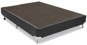 Base de Cama Box Courino Cinza Viuva 128 cm (LARG) Baixa - 42779 Sun House