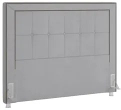 Cabeceira Cama Box Casal King 195cm Paolla Z37 Veludo Cinza - Mpozenat