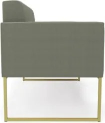 Namoradeira e Poltrona Industrial Dourado Ana Bouclé Menta - Ibiza