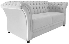 Namoradeira Chesterfield Sofia Corano Branco - ADJ Decor