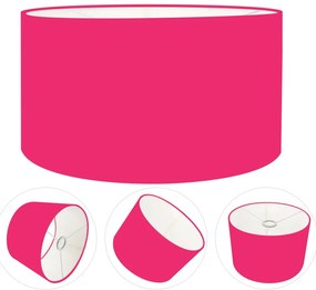 Cúpula Abajur Cilíndrica Cp-7025 Ø50x30cm Rosa Pink