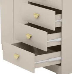 Guarda Roupa Cômoda Com Espelho 120cm Rita Fendi V02 - Mpozenato