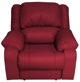 Poltrona do Papai Reclinável Manual Magnum PU Sintético Vermelho G23 - Gran Belo