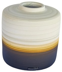Vaso Reto decorativo de cerâmica 19x16x16 - Salar Fosco Kleiner