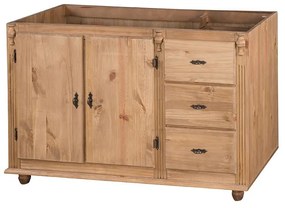 Balcão para Pia 2 Portas e 3 Gavetas Quebec - Wood Prime MY 907472