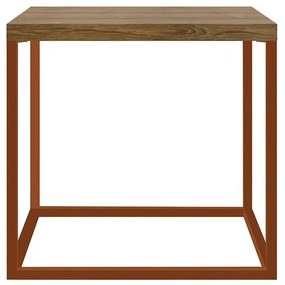 Mesa Lateral Cube M Estilo Industrial Baixa - Vermont/cobre