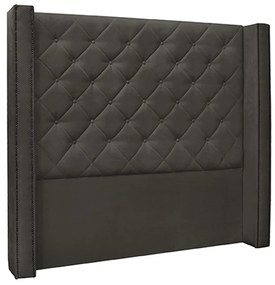 Cabeceira Decorativa Casal 1,64M Loewe Suede Cinza G63 - Gran Belo