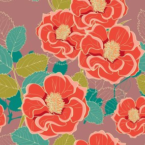 Papel de Parede Floral Colorido