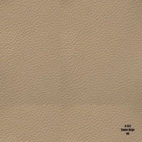 Puff Decorativo Redondo Pés Metal Couro Bege G58 - Gran Belo