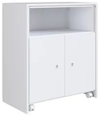 Balcão Multiuso com Mesa Retrátil Funcionale A05 Branco - Mpozenato