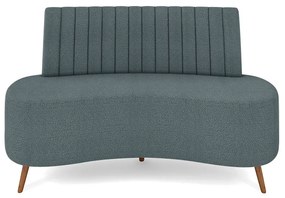 Sofá 2 Lugares Living 135cm Pé Palito Maraú Bouclê K01 - D'Rossi - Azul