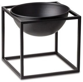 Kit 03 Cachepot com Suporte Metálico Preto - D'Rossi