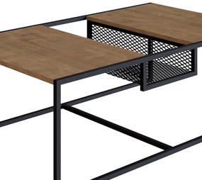 Mesa de Centro New 100 Cm Vermont e Preto A05 - D'Rossi