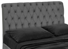 Cabeceira Cama Box Casal King 193 cm Potenza Suede Cinza - Sheep Estofados - Cinza