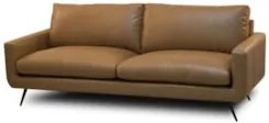 Sofá 4 Lugares Para Sala Living 282cm Merli L08 Couro Camel - Mpozena
