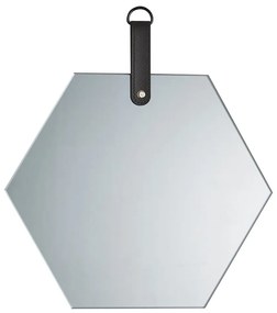 Espelho Hexágono Em Vidro Fumê 27x26 Cm - D'Rossi