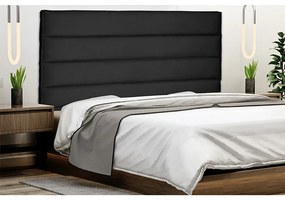 Cabeceira La Italiana Para Cama Box Solteiro 90 cm Suede S04 - D'Rossi - Preto