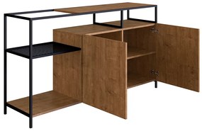 Buffet Bar Dinâmico New Vermont e Preto 135 cm - D'Rossi