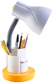 Luminária de Mesa Spiralle Amarela Porta Lápis E27 Bivolt