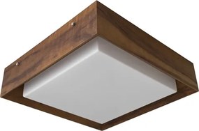 Plafon De Sobrepor Acrilico E Madeira Imbuia Squadro