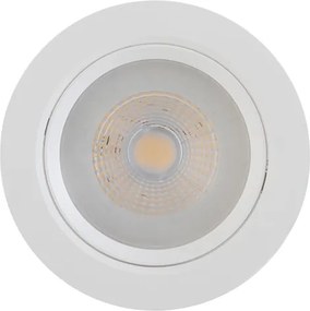 Plafon Led De Embutir Abs Branco 12W 3000K Easy