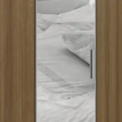 Guarda Roupa Canto Obliquo 70cm Espelho Delphi Avelã L01    - Mpozenat
