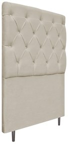 Cabeceira Estofada Liverpool 90 cm Solteiro Suede Bege - ADJ Decor