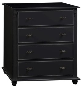 Cômoda 4 Gavetas com Pés Torneados - Wood Prime MY 25845