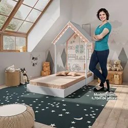 Mini Cama Infantil Montessoriana Sweetheart P13 Branco - Mpozenato