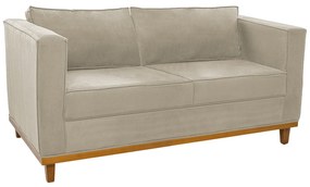 Sofá 2 Lugares Europa Suede Bege ADJ Decor