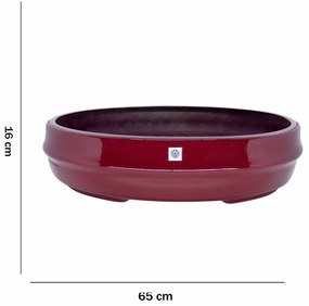 Vaso Bacia Decorativo Osaka Vermelho Lira G 16x65x52 cm - D'Rossi